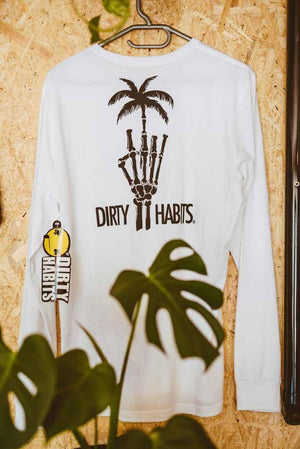 Dead Paradise Long Sleeve T-Shirt White - Dirty Habits
