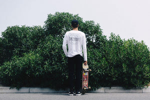 Classic Boardriders Long Sleeve T-Shirt White - Dirty Habits