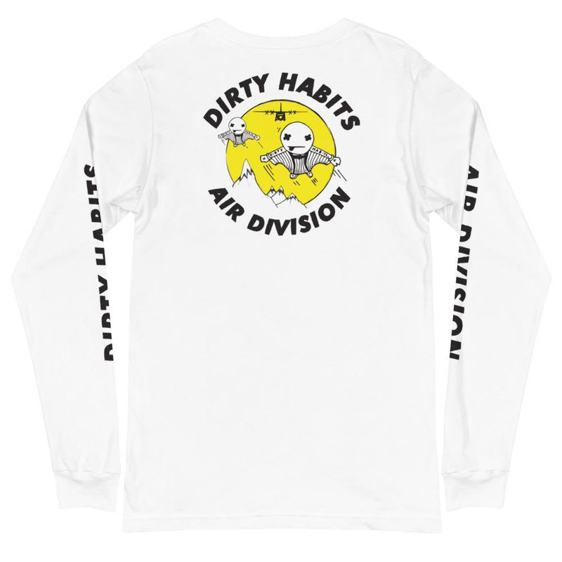 Air Division Long Sleeve T-Shirt White - Dirty Habits