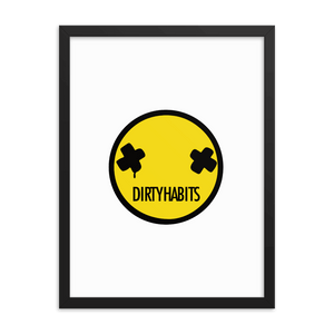 DH Smiley - Framed poster - Dirty Habits