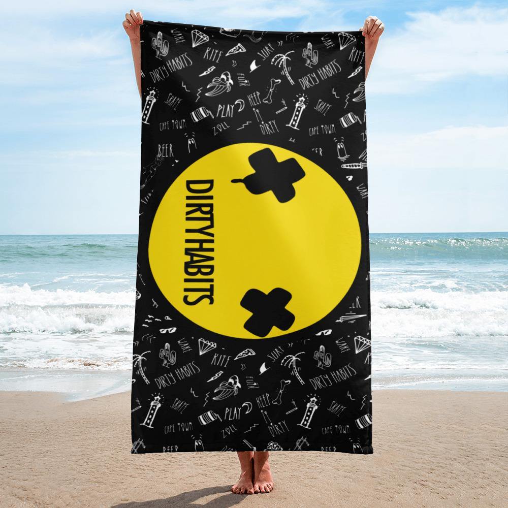 Dirty Smiley Beach Towel - Dirty Habits